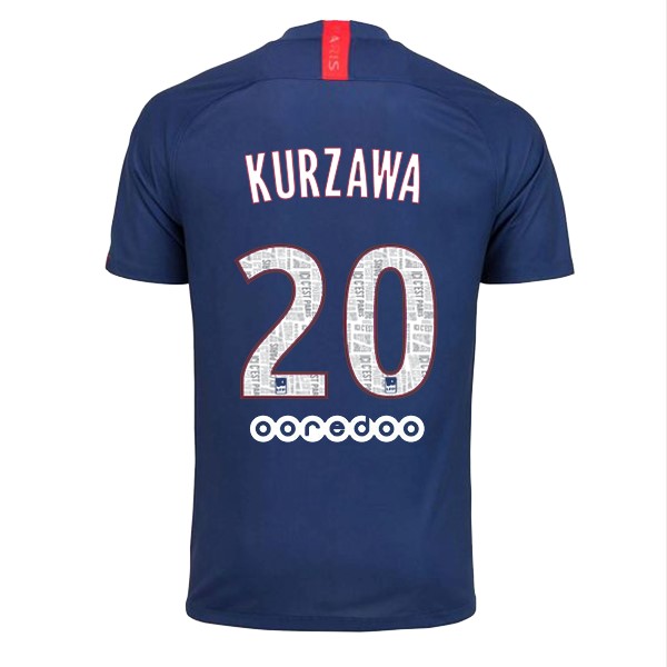 Trikot Paris Saint Germain NO.20 Kurzawa Heim 2019-20 Blau Fussballtrikots Günstig
